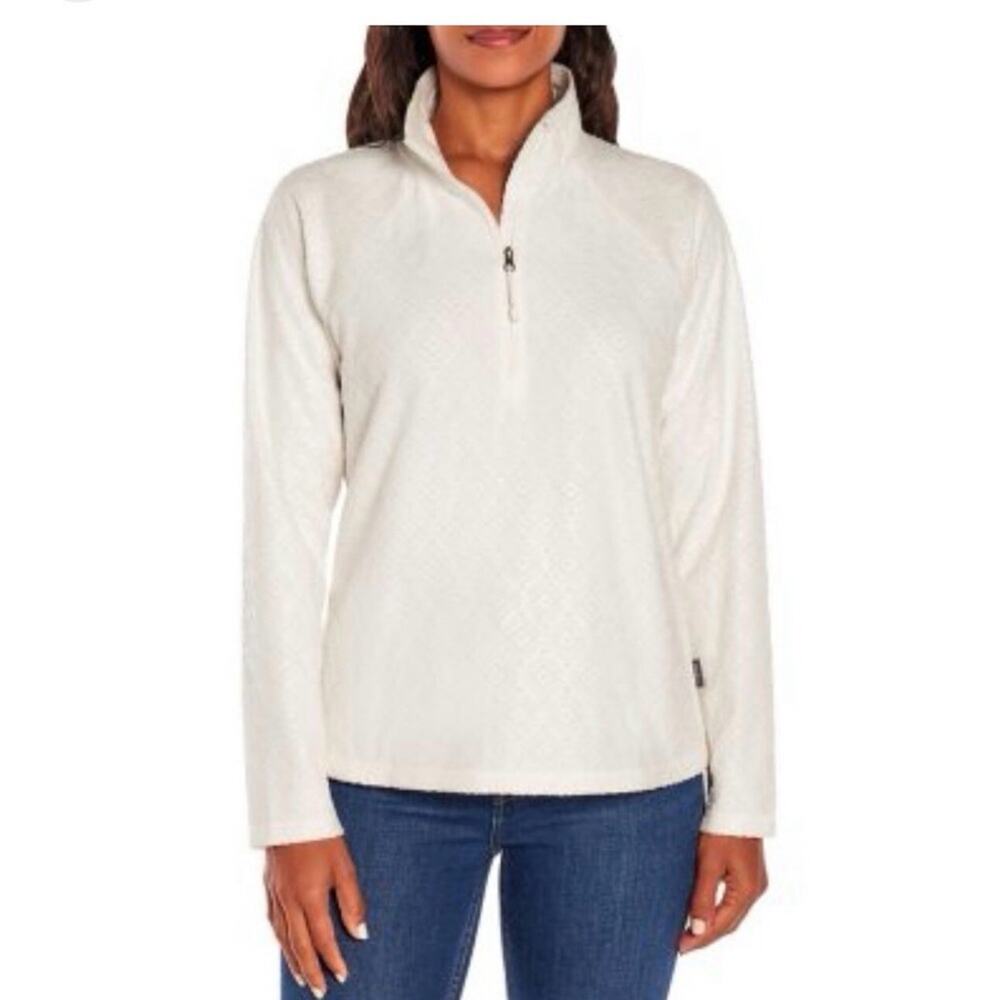Eddie Bauer Women's Long Sleeve Polar Fleece Quarter Zip Pullover Small